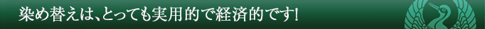 染め替えは、とっても実用的で経済的です!